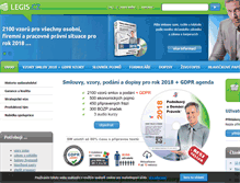 Tablet Screenshot of legis.cz